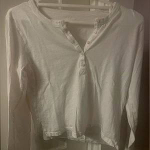 white aerie button down top